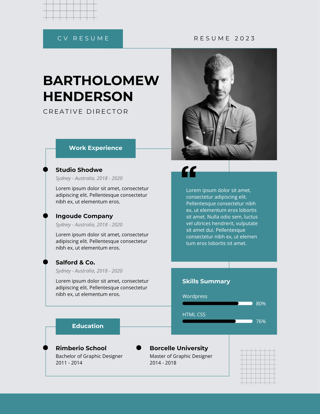 Resume Template Bundle – 6 Professional Designs (Instant Download)